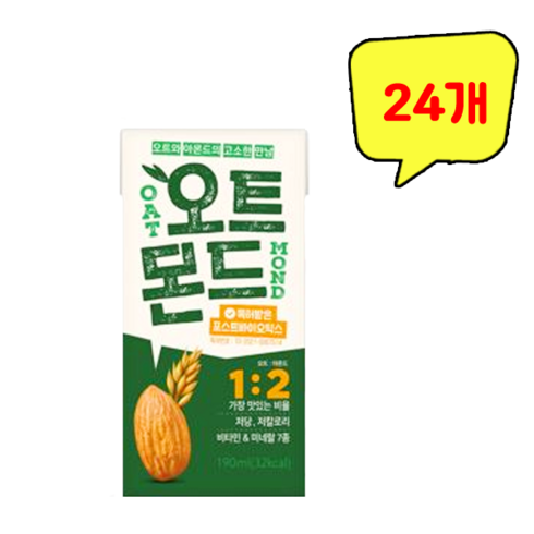 롯데칠성 오트몬드, 24개, 190ml