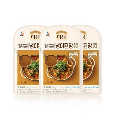 올따옴 CJ다담 냉이된장찌개양념 140g 3개