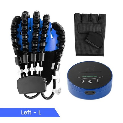 뇌졸중 재활 로봇 장갑 편마비 뇌경색 훈련 손가락 운동기 기능 회복, Blue Left L