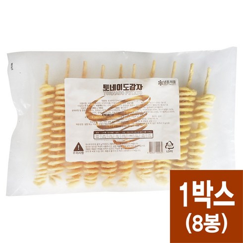 [한박스 8봉] 토네이도감자 800g(80gx10개입) 회오리감자 [코리아타임스퀘어], 8개