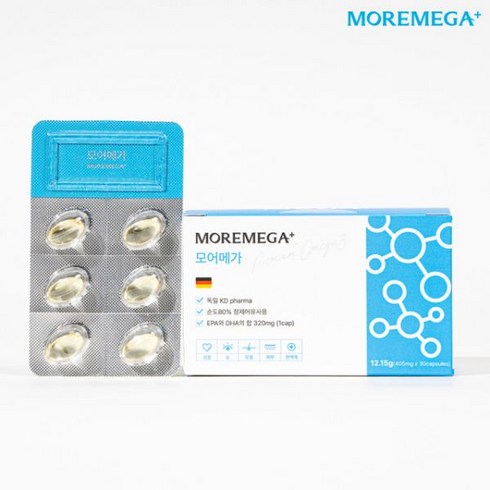 모어메가 강아지 오메가3 영양제 KD pharma 순도 80% 30캡슐 1개월 1021763, 30캡슐 1개월분량