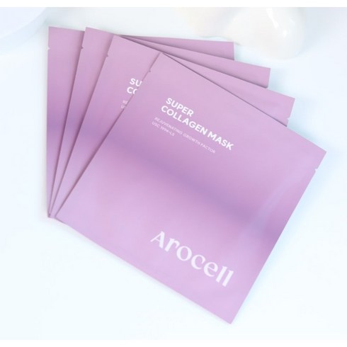[아로셀 / AROCELL] NEW 슈퍼 콜라겐 마스크팩 1매 / 4매입 (콜라겐 177% 생성), 1개