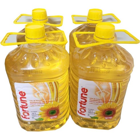 해바라기유 - Fortune 해바라기씨유(Sunflower oil) 1Set (5L X 4EA), 5000ml, 4개