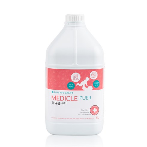 메디클린 업 고수준 무자극 살균소독제 4L 단품 (메디클퓨어의 새 이름), 공병세트선택(깔대기포함), 1개