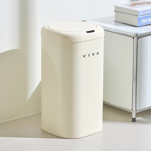 (E) 비바 센서 휴지통 디엣지 27L + 스윙 SET, 옐로우