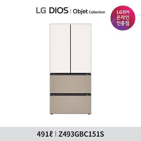 z493skv171 - LG 오브제 컬렉션 김치톡톡 글라스 491리터 1등급 Z493GBC151S, 단품