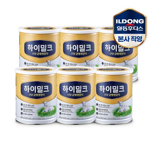 하이밀크시니어 - 후디스 하이밀크 산양 균형영양식 600g 6캔, 6개