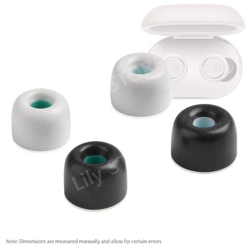 뱅앤올룹슨 메모리 폼 이어팁 Bang olufsen E8 2.0 3.0 TWS H3 H5 E4 E6 호환용 소음 감소 2세트, M-2쌍, 검은색
