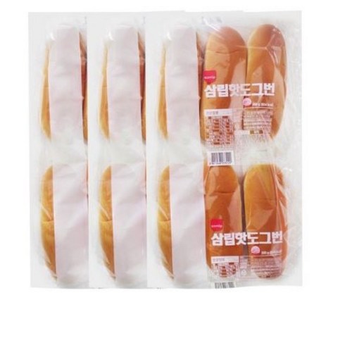 삼립 핫도그빵 3봉 (총 18개입), 300g, 27개