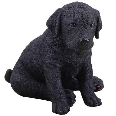 revittore:ringcocrcry - Veronese Design 3 3/4 Inch Black Labrador Retriever Puppy Sitting On Hind Legs Resin Pet Figurine Ha