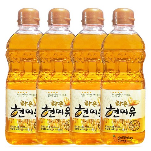 라온 현미유, 500ml, 4개