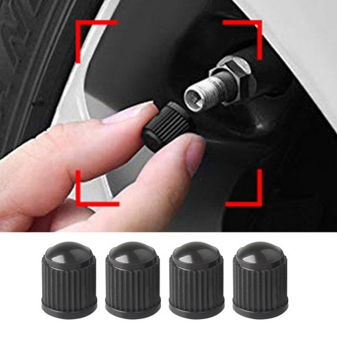자동차 타이어 공기 밸브 캡 뚜껑 무시캡 밸브캡 4P, 1세트