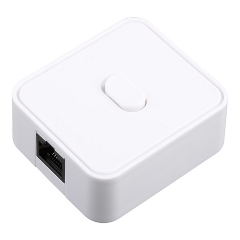 수동 네트워크 스위처 2 in 1 out/1 in 2 out rj45 네트워크 프리로 스위치, 하얀색