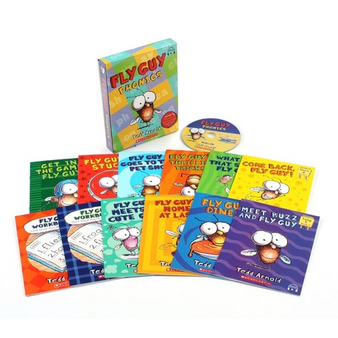 flyguy - Fly Guy Phonics Box Set (12 Books + 1 Audio CD), Fly Guy Phonics Box Set (12 .., Tedd Arnold(저),Scholastic.., Scholastic