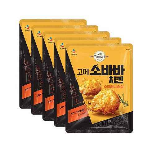 [CJ] 고메 소바바치킨 소이허니 순살 375g X 5개