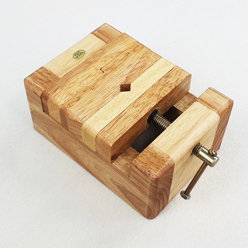 클릭캘리 인상 전각돌 고정대 전각석 낙관 고정 클램프, 대(원목) (9.4cmX13.0cmX6.0cm), 1개