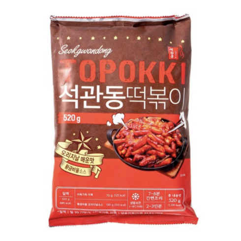 석관동 떡볶이 - 석관동떡볶이 오리지널 매운맛 520g, 5개