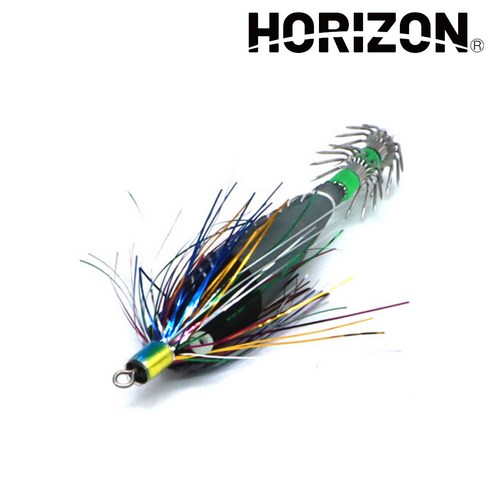 2023년 가성비 최고 호라이즌에기 - 호라이즌 틴셀 플로팅 에기 2P 슷테 쭈꾸미 갑오징어 오징어 낚시, 블랙 그레이(2P)