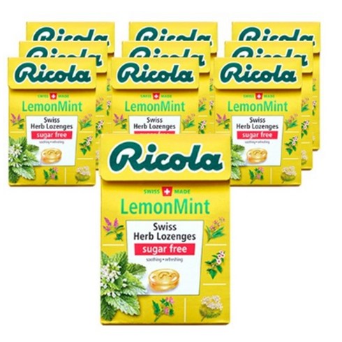 무설탕 스위스 허브캔디 리콜라 레몬민트, 27.5g, 40개