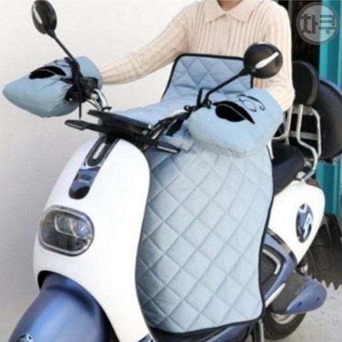 오토바이 무릎 담요 장갑 전기 자전거 스쿠터 방한 방풍 보온 배달 겨울 커버 바람막이 워머 보온 오토바이 바람막이 무릎 보호대 블랙(엄지)바이올린... 1개, 연회색(엄지)광판누빔분체세트