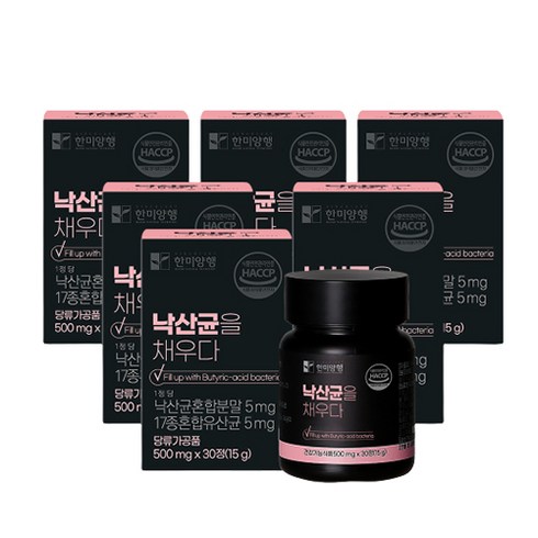 한미양행 낙산균을 채우다 15g, 30정, 6개