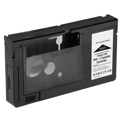 영사기필림변환 비디오테이프변환 USB변환 비디오변환 복원 테이프 디지털 VHS-C SVHS 캠코더용 카세트 어댑터 JVC RCA VHS, 1.Black, 2개