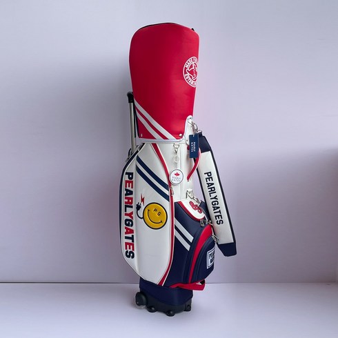 여자캐디백 - 대용량 다기능 바퀴달린 3컬러 골프 표준 볼 가방 패션 골프경량백 GOLF 방수 PU 가죽 소재 골프 가방/캐디백 남여공용, 레드화이트