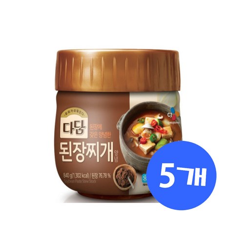(냉장)다담 된장찌개양념840gx5개, 840g, 5개