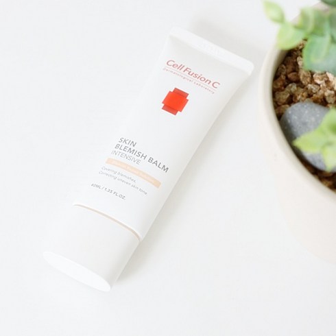 [본사정품]셀퓨전씨 스킨 블레미쉬 밤 인텐시브 40mL BB CC 크림 스킨핏 커버 비비크림 밀착 안심 밀착베이스 파데짝궁템 손상피부 진정커버 홍조 모공 피부미인 잡티제거 리페어, 1개