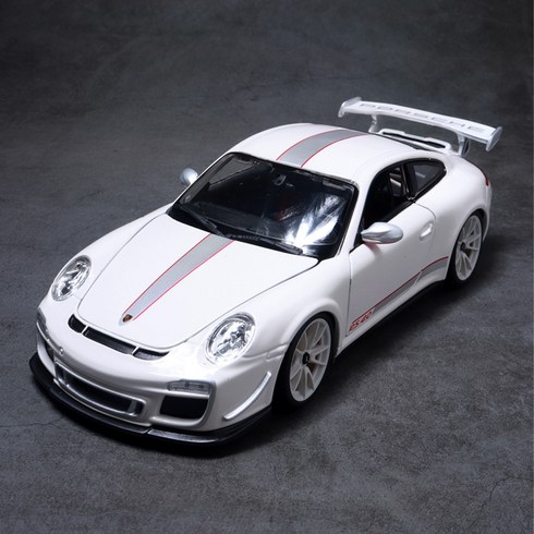 브라고 1:18 포르쉐 GT3 RS 4.0 블랙 화이트 모형차 다이캐스트 프라모델 자동차장난감