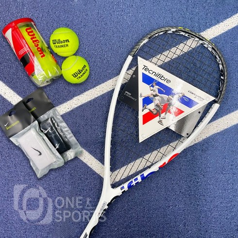 테크니화이버x-top125 - 테크니화이버 카보플렉스 125 X-TOP 스쿼시라켓, 스트링 작업 되어있음, 1개
