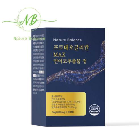 2023년 가성비 최고 프로테오글리칸 - 네이처발란스 프로테오글리칸 MAX 360mg 연어코연골추출물 60정 연어코추출물 2형콜라겐, 1개