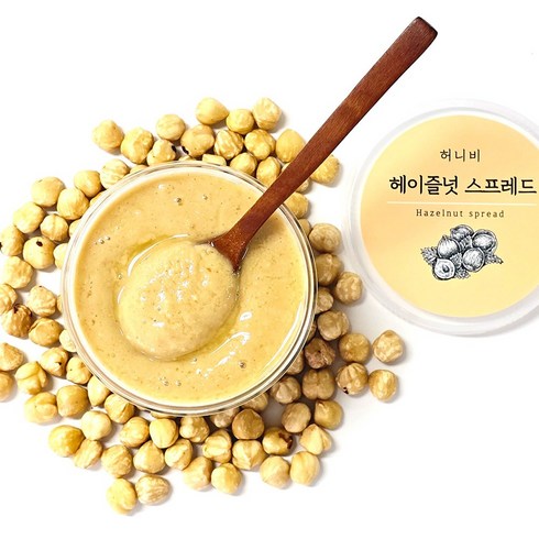비건버터 - 허니비 헤이즐넛 스프레드 버터 헤이즐넛잼 페이스트 크림, 1개, 200g