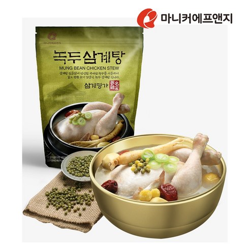 녹두삼계탕 - 마니커-(냉장)녹두 삼계탕 900g, 2개