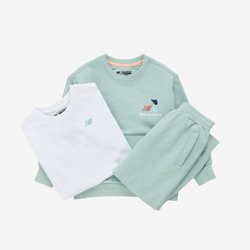 뉴발키즈 3PCS 맨투맨셋업 키즈상하세트 NK9YE1106U