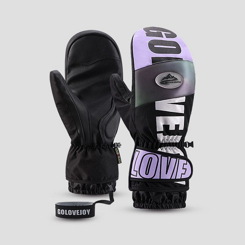 NUNUHANA 겨울 패션 스키 장갑 방한 장갑#SK, SK34 자주색