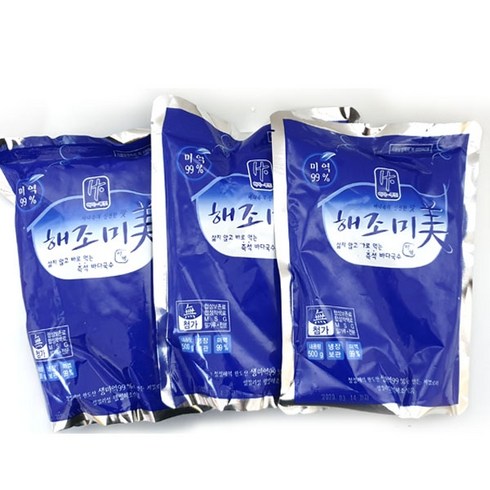 바로먹는 해조미 미역국수 대용량 500g x 5봉(소스미포함), 5개