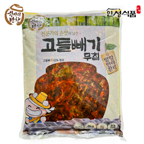 항아리반찬 - 항아리반찬 고들빼기무침(양념) 4kg 1봉 단품 건강한반찬, 1개