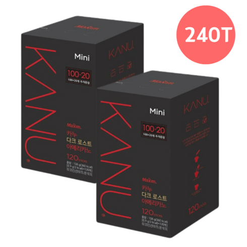 카누 미니 다크 로스트120T+ 120T 총240T, 120T+ 120T (총240T), 상세페이지 참조