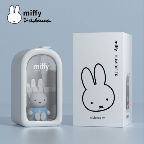 미니가습기 - miffy 미피 가습기 케릭터 가습기 사무실용 탁상용 USB 가습기 미니가습기, 화이트-핑크