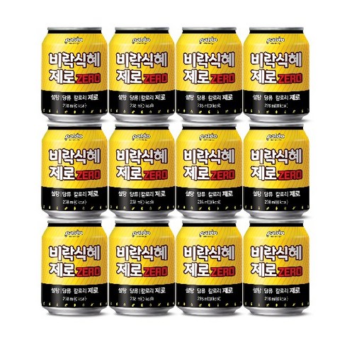 팔도 비락식혜 제로, 238ml, 12개