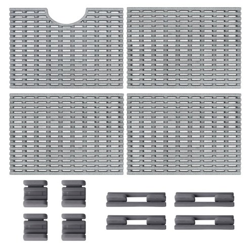 쏠레욕실매트 - [쏠레변기대형] 변기1+사각3+헤드브릿지4+사이드브릿지4개, 쏠레변기대형(그레이)