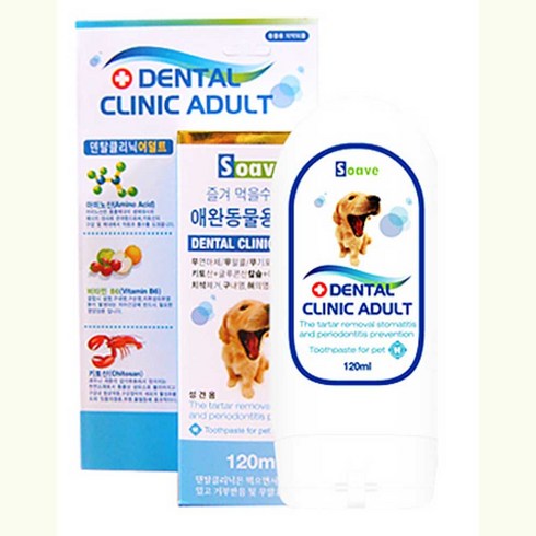 2023년 가성비 최고 강아지바르는치약 - 쏘아베 덴탈클리닉 어덜트 120ml[먹는치약-사과향], 1개