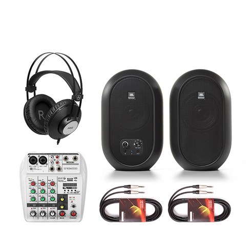 JBL 104BT 블루투스스피커 1조/ DRP-1A/ AKG K72/ LCTA-3M 2개, 블랙