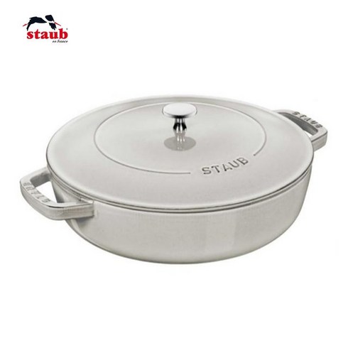 스타우브 staub 28cm 전골 수프 냄비 주물냄비 에나멜코팅 양수냄비 꼬꼬데, 트러플 화이트, 1개