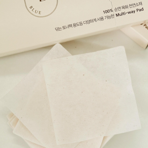 헤브블루 멀티웨이 무표백 생분해 100% 순면패드, 1개, 80개