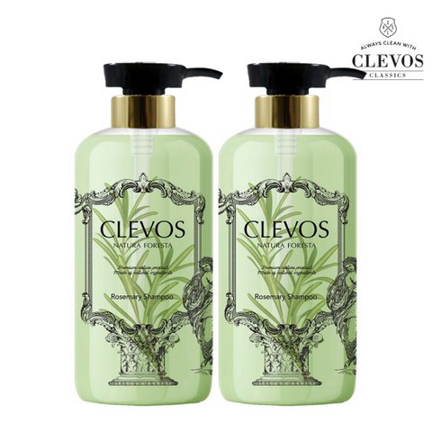 [클레보스] 네츄라 포레스타 로즈마리 샴푸 530ml 1+1, 2개
