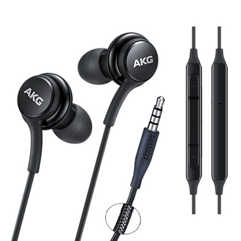 줄이어폰 - 삼성 AKG 이어폰 정품 갤럭시 S9 S8 S10 노트9 노트8 인강 게임용, 블랙그레이