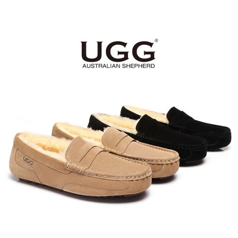 호주 AS UGG 남성 겨울 양털 모카신 로퍼 퍼 신발