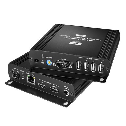 [이지넷유비쿼터스] 이지넷 HDMI 광 리피터 송수신기 세트 1026HFC-KVM [최대140M/RJ-45]